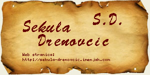 Sekula Drenovčić vizit kartica